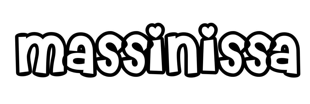 Coloriage Massinissa - Prénom à imprimer