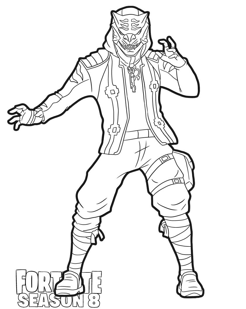 Coloriage Master Key de Fortnite Saison 8 - Fortnite à imprimer