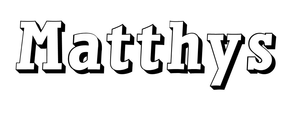 Coloriage Matthys - Prénom à imprimer