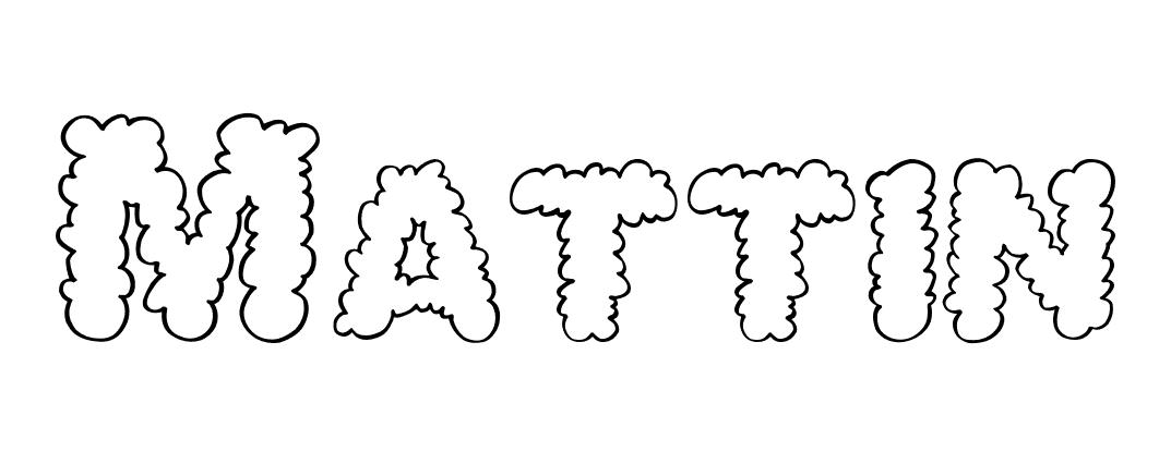 Coloriage Mattin - Prénom à imprimer