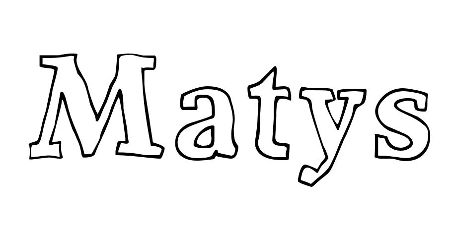 Coloriage Matys - Prénom à imprimer