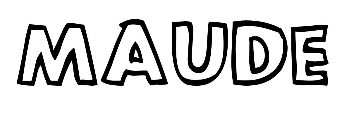 Coloriage Maude - Prénom à imprimer