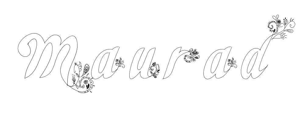 Coloriage Maurad - Prénom à imprimer