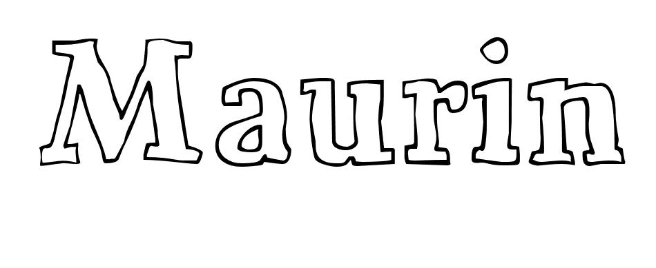 Coloriage Maurin - Prénom à imprimer