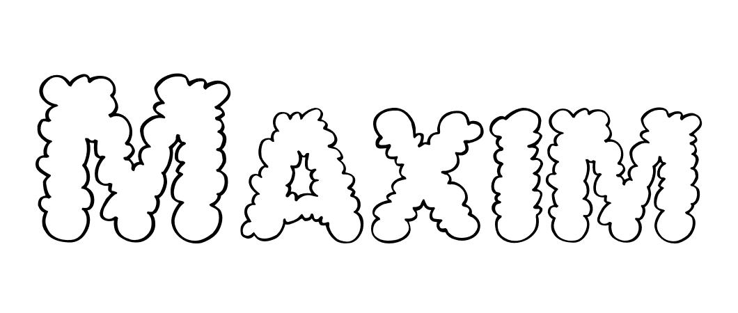 Coloriage Maxim - Prénom à imprimer