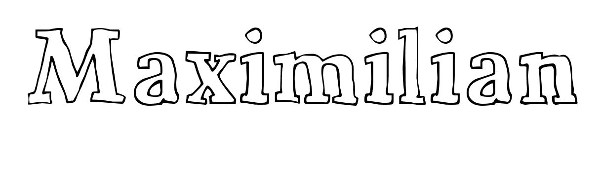 Coloriage Maximilian - Prénom à imprimer