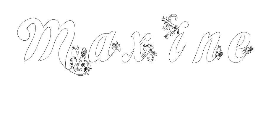 Coloriage Maxine - Prénom à imprimer