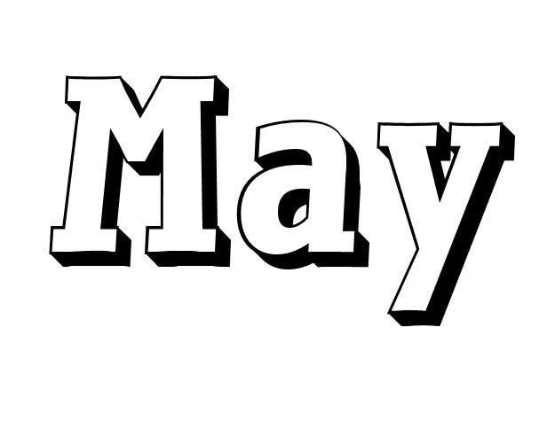 Coloriage May - Prénom à imprimer