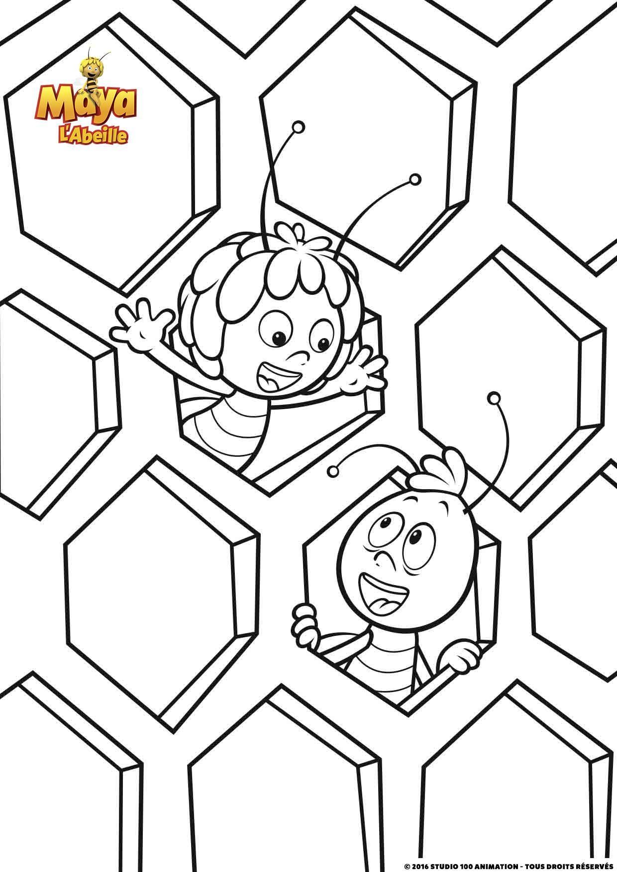 Coloriage Maya Et Willy Dans La Ruche - Gulli à imprimer