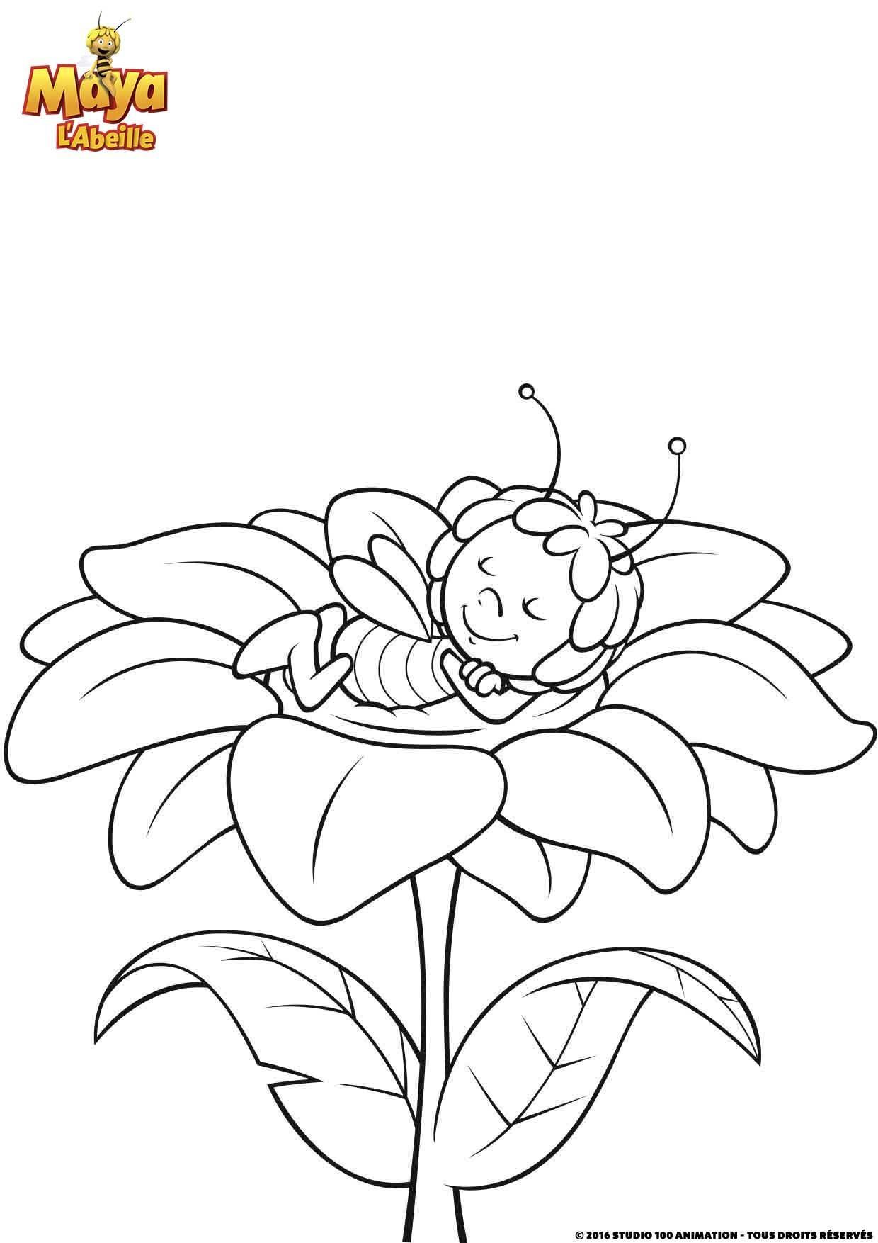 Coloriage Maya Se Repose - Gulli à imprimer