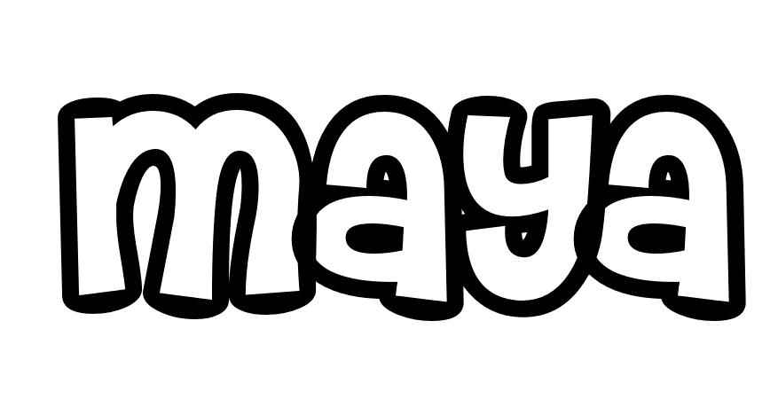 Coloriage Maya - Prénom à imprimer