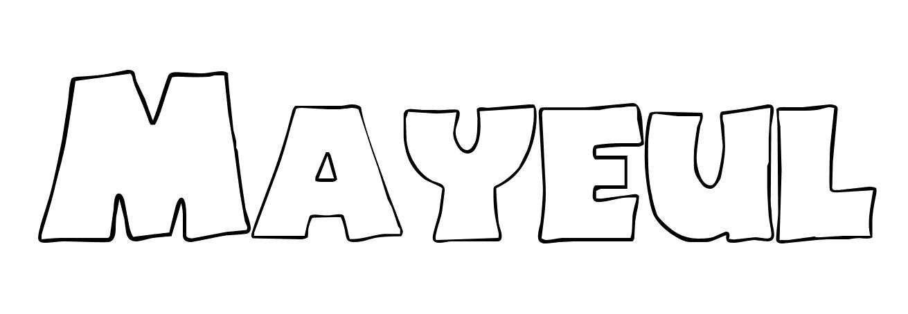 Coloriage Mayeul - Prénom à imprimer