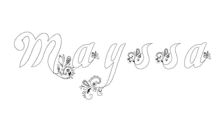 Coloriage Mayssa - Prénom à imprimer