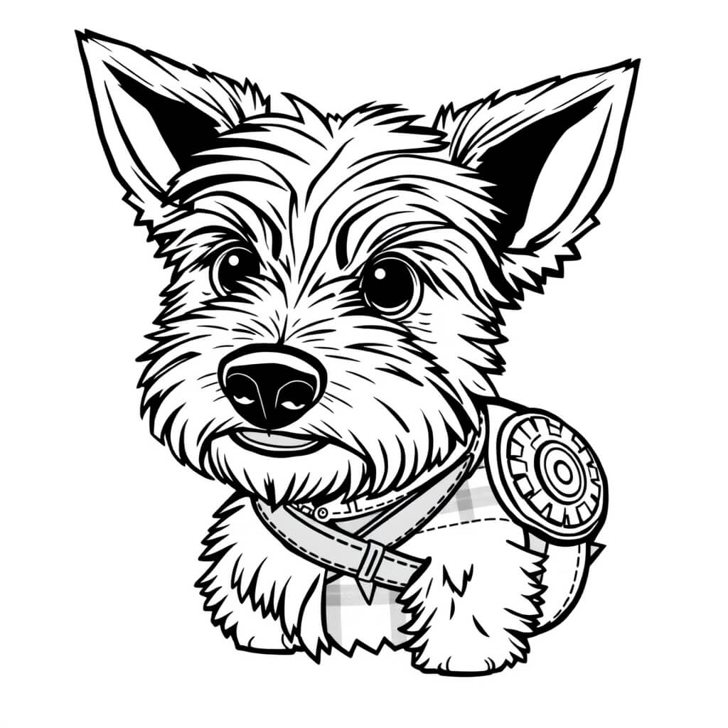 Coloriage Mcflare Chien Policier - Mystery lane à imprimer