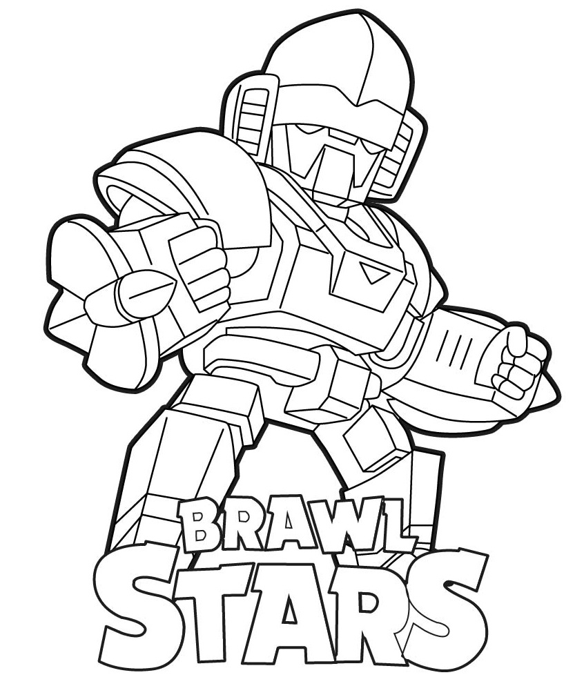 Coloriage Mecha Bo Brawl Stars - Brawl stars à imprimer