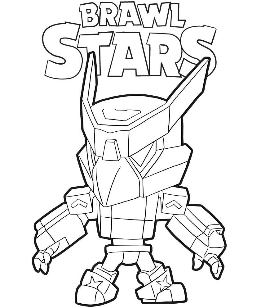 Coloriage Mecha Crow Brawl Stars Game - Brawl stars à imprimer