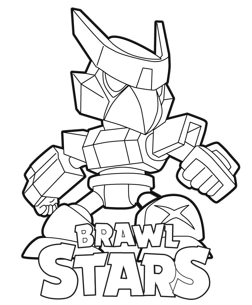 Coloriage Mecha Crow Brawl Stars - Brawl stars à imprimer