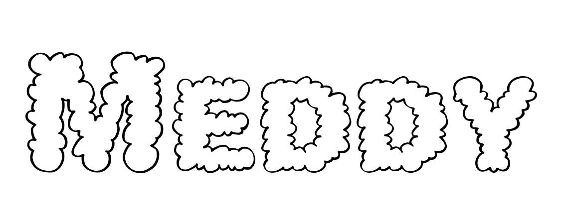 Coloriage Meddy - Prénom à imprimer