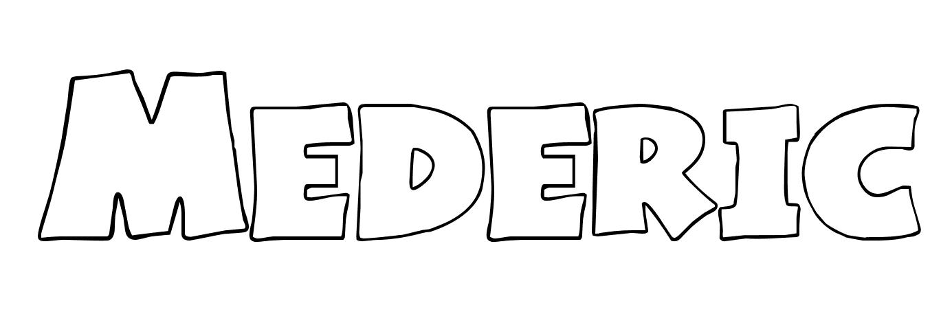 Coloriage Mederic - Prénom à imprimer