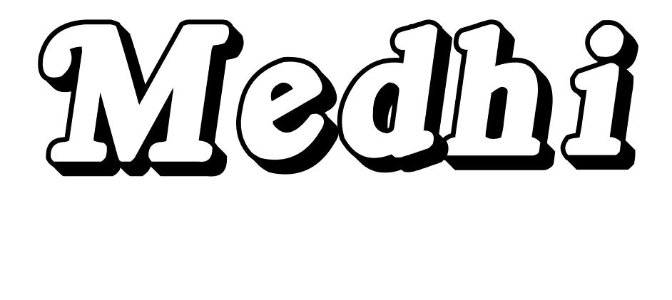 Coloriage Medhi - Prénom à imprimer