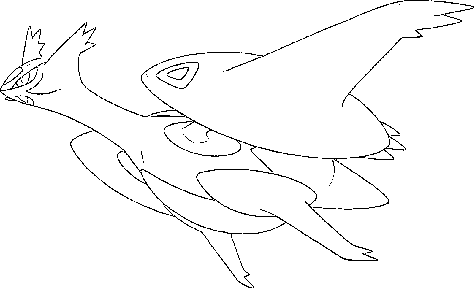 Coloriage Mega Latios Rubis Omega Et Saphir Alpha - Pokémon légendaire à imprimer