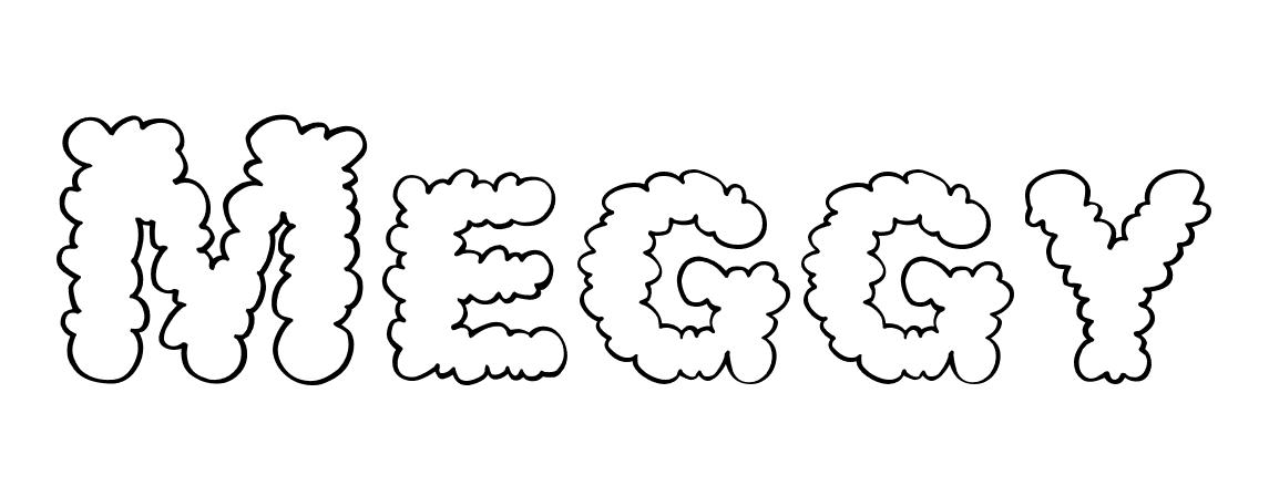 Coloriage Meggy - Prénom à imprimer