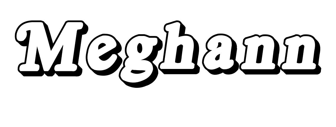 Coloriage Meghann - Prénom à imprimer