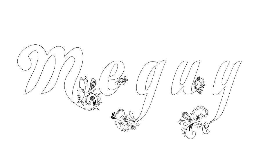 Coloriage Meguy - Prénom à imprimer
