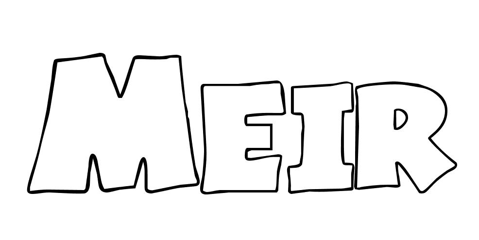Coloriage Meir - Prénom à imprimer