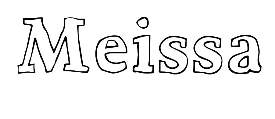 Coloriage Meissa - Prénom à imprimer