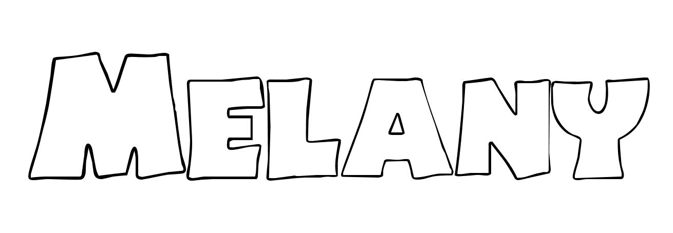 Coloriage Melany - Prénom à imprimer