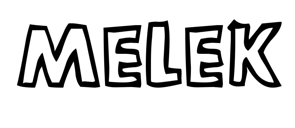Coloriage Melek - Prénom à imprimer