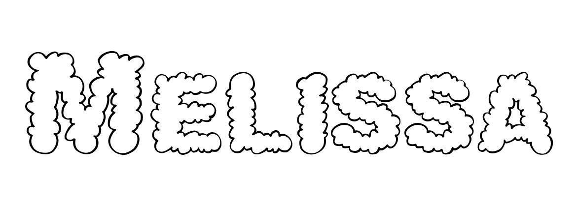 Coloriage Melissa - Prénom à imprimer