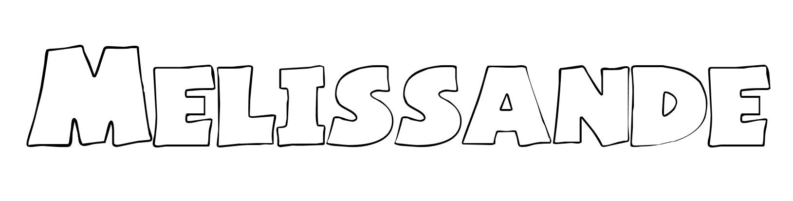 Coloriage Melissande - Prénom à imprimer