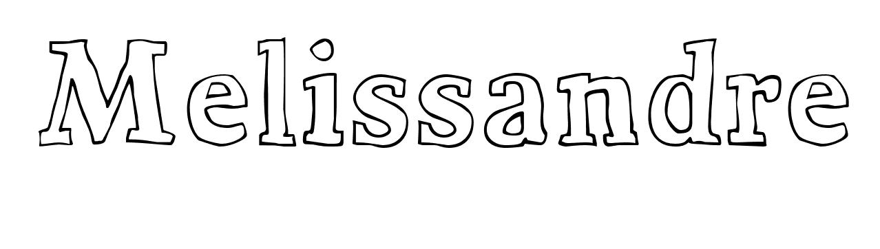 Coloriage Melissandre - Prénom à imprimer