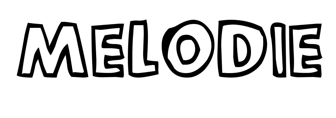 Coloriage Melodie - Prénom à imprimer