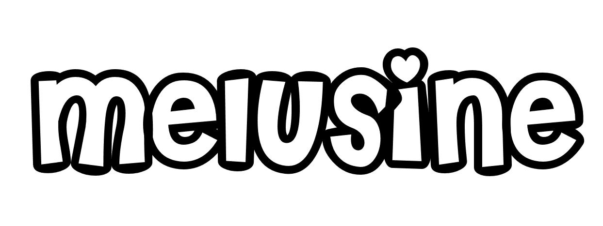 Coloriage Melusine - Prénom à imprimer