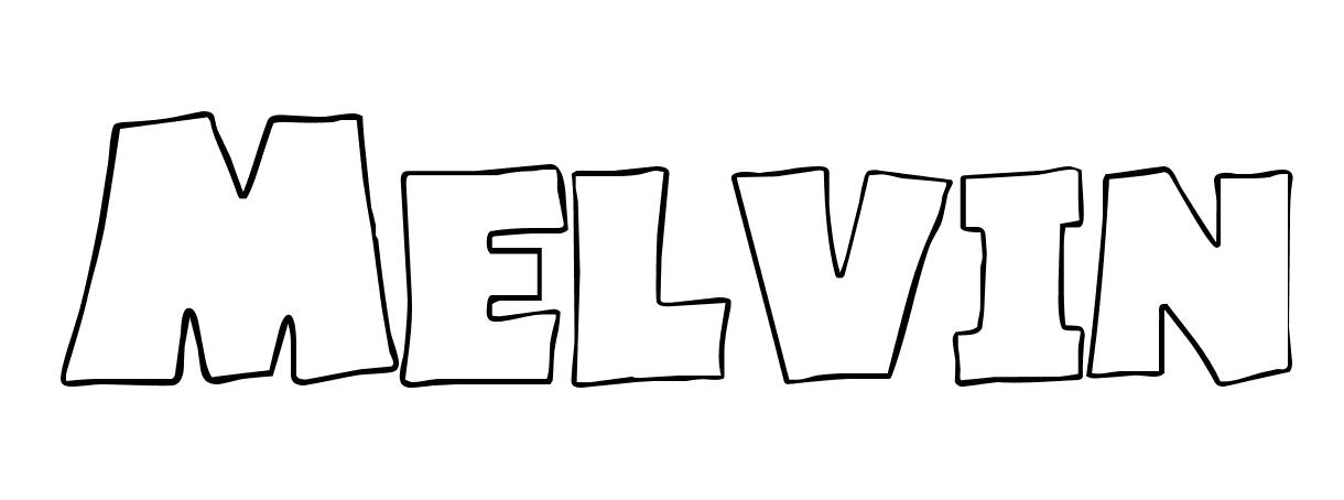 Coloriage Melvin - Prénom à imprimer