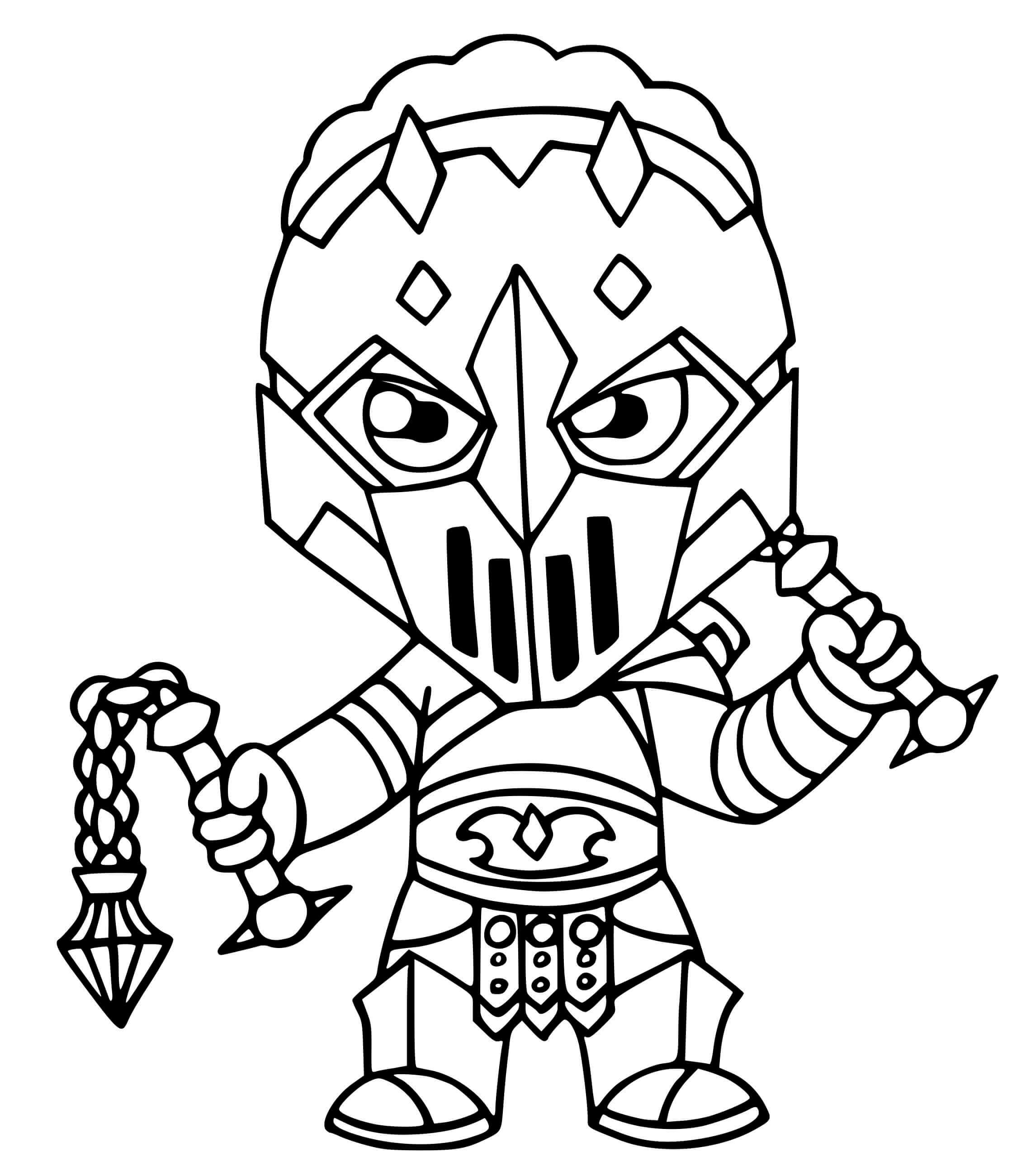 Coloriage Fortnite Menace créature menaçante - Fortnite à imprimer