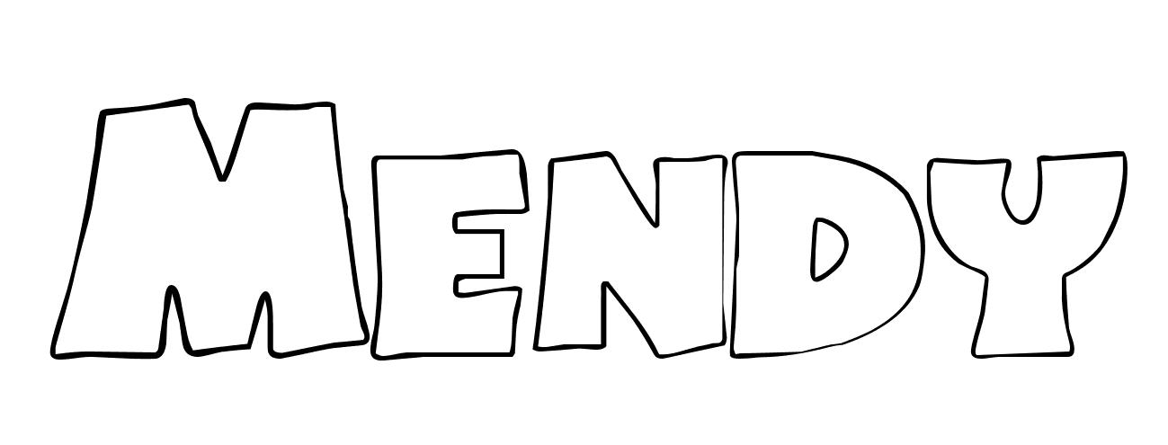 Coloriage Mendy - Prénom à imprimer