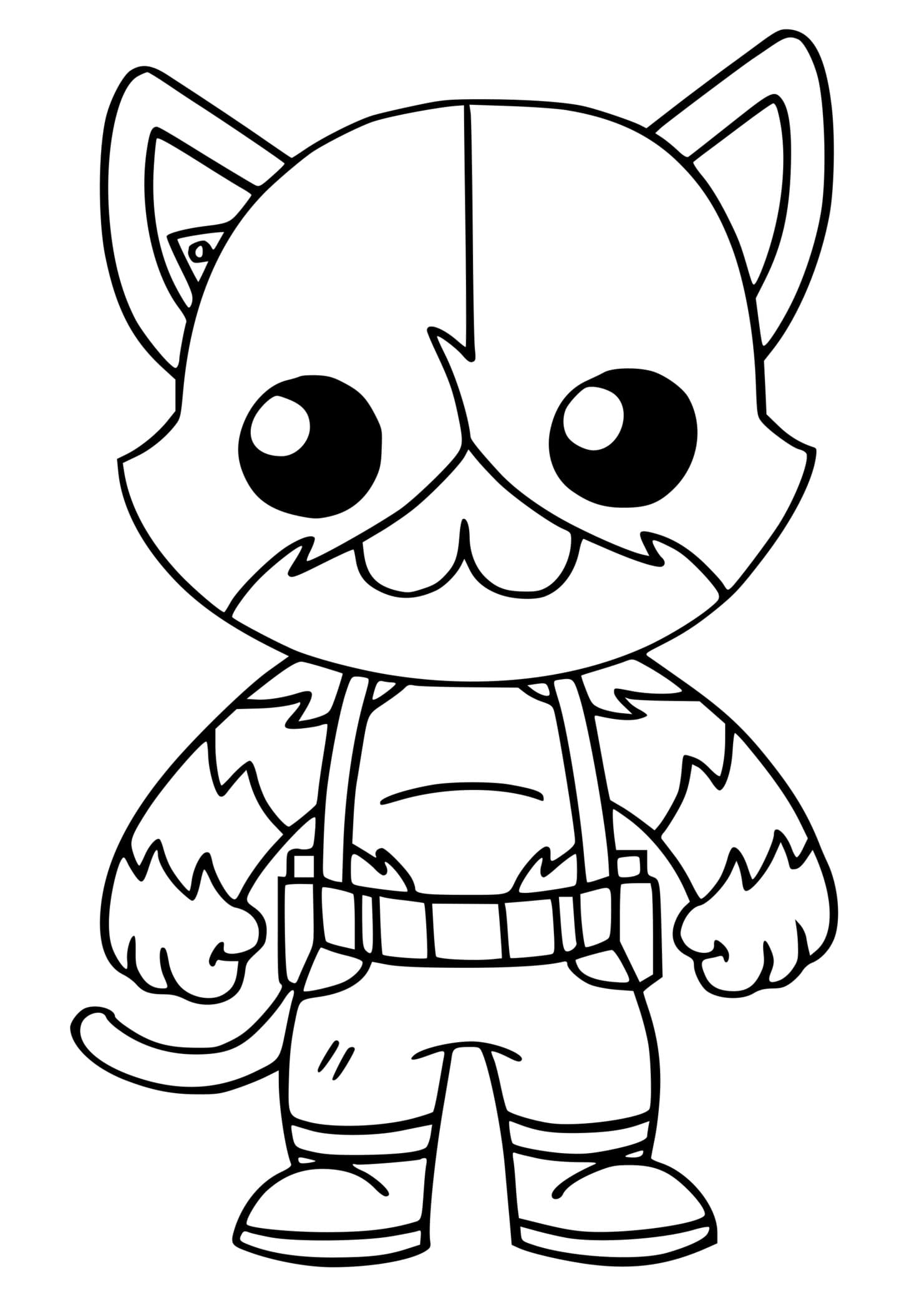 Coloriage Meowscles Top Secret Fortnite - Fortnite à imprimer