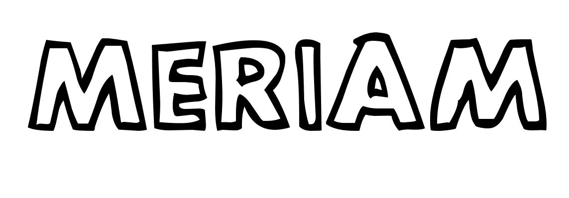 Coloriage Meriam - Prénom à imprimer