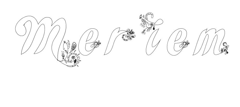 Coloriage Meriem - Prénom à imprimer