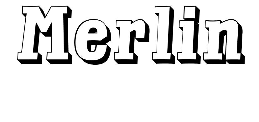 Coloriage Merlin - Prénom à imprimer
