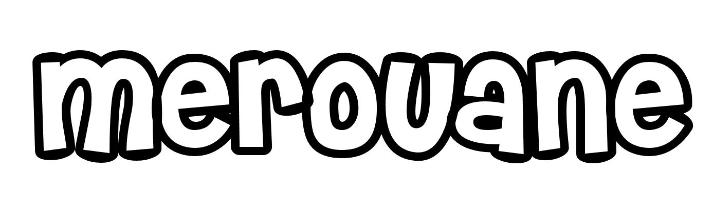 Coloriage Merouane - Prénom à imprimer