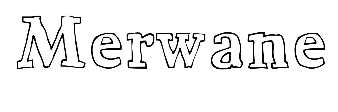 Coloriage Merwane - Prénom à imprimer