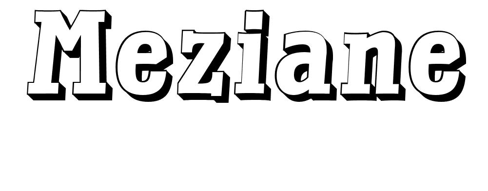 Coloriage Meziane - Prénom à imprimer