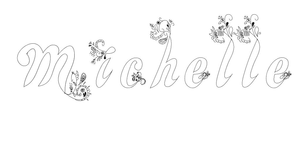 Coloriage Michelle - Prénom à imprimer
