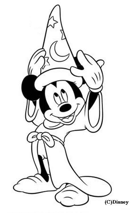 Coloriage Mickey C Est Magique - Alphabet disney à imprimer