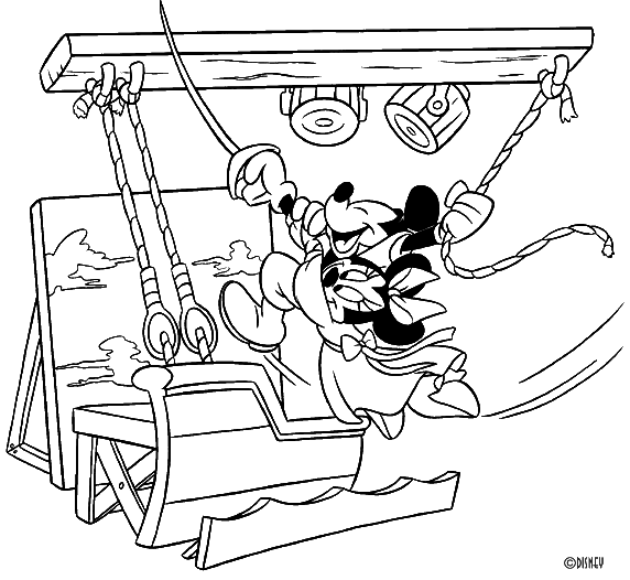 Coloriage Mickey Et Minniefont Du Cinema - Minnie à imprimer